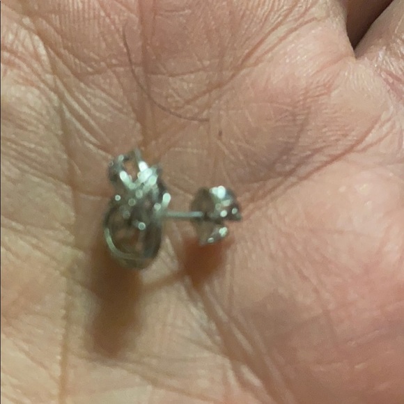 Sterling silver and diamond earrings - Picture 5 of 5